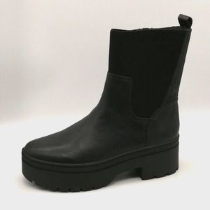 Zodiac Roxie Ankle Boots Black Chunky Platform Sz 9